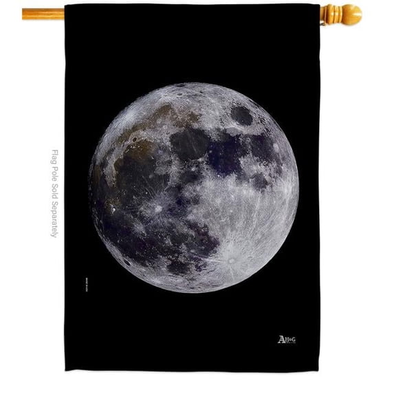 28 x 40 in. Sweet Life Earth Moon House Flag