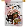 thumbnail image 1 of 28 x 40 in. Tulips Happy Place Sweet Life Home Double-Sided Decorative Vertical House Flags - Decoration Banner Garden Yard Gift, 1 of 1
