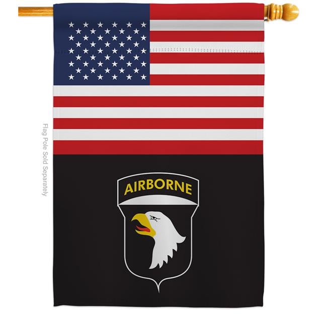 101st Airborne Tattered American Flag – War Torn Metal Decor – CnS CnC