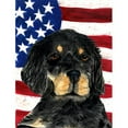 thumbnail image 1 of 28 x 40 in. USA American Flag with Gordon Setter House Size Canvas Flag, 1 of 1