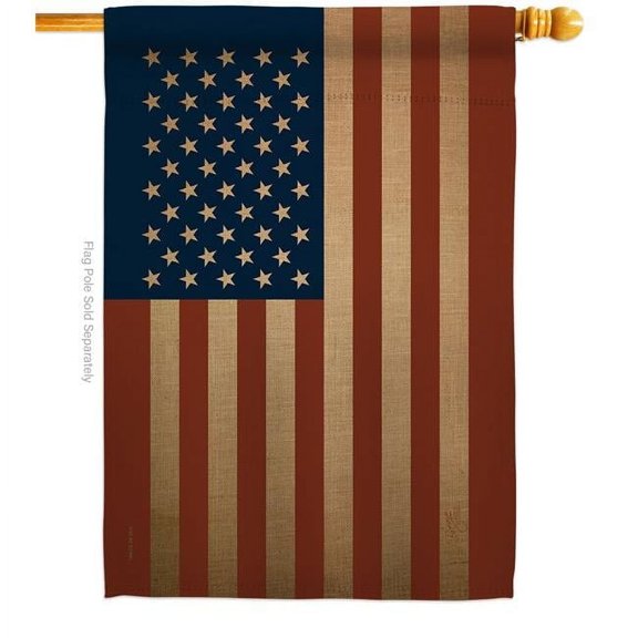 28 x 40 in. USA American Old Glory House Flag with Double-Sided Horizontal Decoration Banner Garden Yard Gift