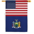 thumbnail image 1 of 28 x 40 in. USA New York American State Vertical House Flag with Double-Sided Decorative Banner Garden Yard Gift, 1 of 1