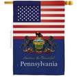 thumbnail image 1 of 28 x 40 in. USA Pennsylvania American State Vertical House Flag with Double-Sided Decorative Banner Garden Yard Gift, 1 of 1