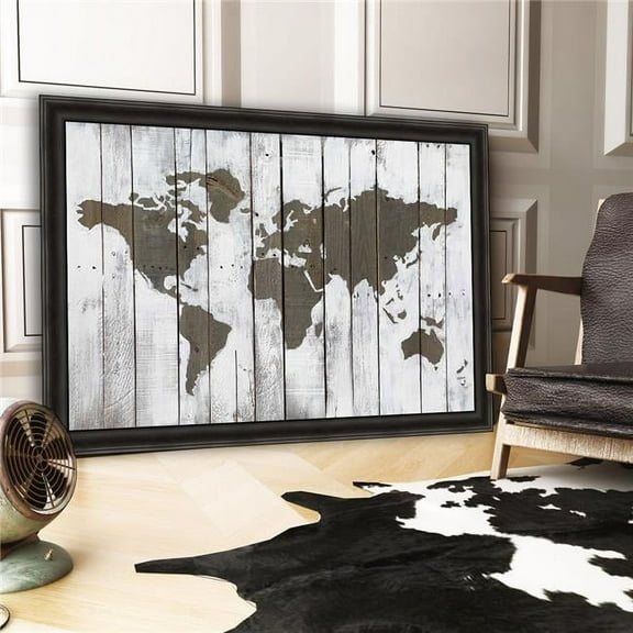 28 x 40 in. Weathered World Framed Fine Art Print