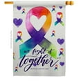 thumbnail image 1 of 28 x 40 in. World Cancer Day House Flag with Support Awareness Double-Sided Decorative Vertical Flags Decoration Banner Garden Yard Gift, 1 of 1
