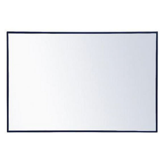28 x 42 in. Metal Frame Rectangle Mirror, Blue