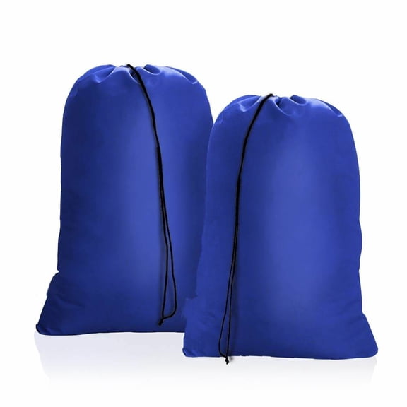 28 x 45 inch Extra Large Laundry Bag 2 Pack Drawstring Laundry Hamper Bag Heavy Duty Dirty Clothes Bag Washable Organizer Storage for Camp Home Dorm Hotel Laundromat Blue