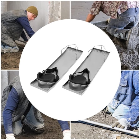 28'' x 8'' Concrete Kneeler Board,Stainless Steel Kneedboards W/Concrete Knee Pads & Board Straps for Concrete Finishing