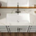 thumbnail image 1 of 28"x14" Ceramic Undermount Sink With Overflow - White, Stain-, Sleek For Bathroom, Office, Modern Bathroom Undermount, Overflow, Stain Home, , Office, 1 of 5