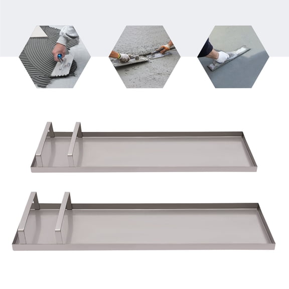 28"x8" Stainless Steel Concrete Slider Knee Boards Pair Sliding Boards with Pads