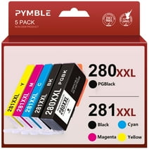 280 281 Ink Cartridges for Canon PGI-280XXL CLI-281XXL 280 XXL 281 XXL Ink Cartridges for PIXMA TR7520 TR8520 TS6120 TS6220 TS8120 TS6320 TS9120 TS9520(PGBK Black Cyan Magenta Yellow, 5-Pack)