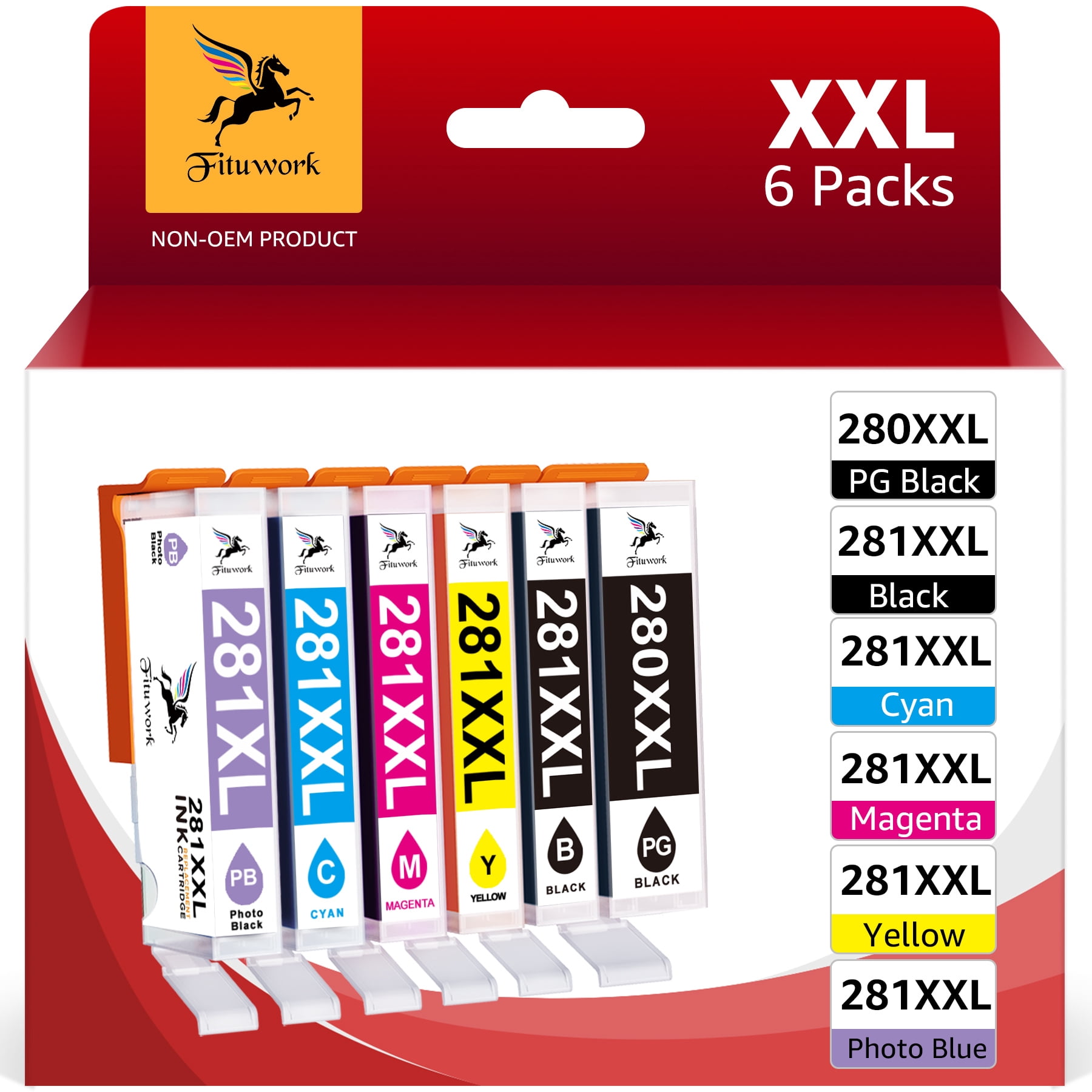 280 281 Ink Cartridges for Canon 280 281 XXL PGI 280XXL and CLI 281XXL ...
