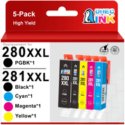 280 281 Ink Cartridges Compatible for Canon Ink 280 and 281 for Pixma TR8620 TR8620a Printer5 Pack