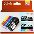 5Pack Canon PGI280XXL CLI281XXL High Yield Ink Cartridges for PIXMA