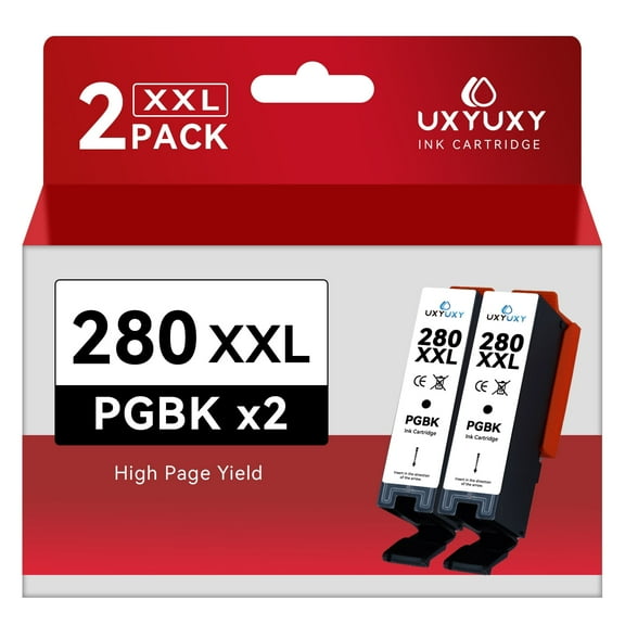 280 Ink Cartridges for Canon PGI-280XXL CLI-281XXL 280 XXL 281XXL Ink Cartridges for PIXMA TR7520 TR8520 TS6120 TS6220 TS8120 TS6320 TS9120 Printer (PGBK2Pack)