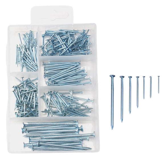 280-Piece Brad Nails Assortment Set, Anti-Rust Steel Round Nails for Woodworking and Home Repair