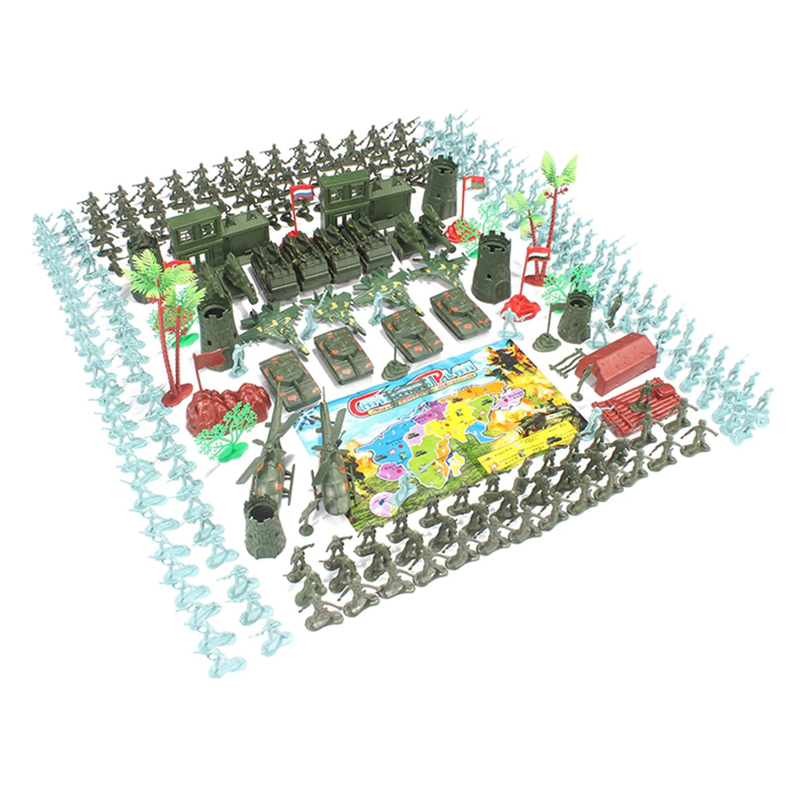 280 Pieces War Men Toy Soldier Set Action Figure Tank Playset Model