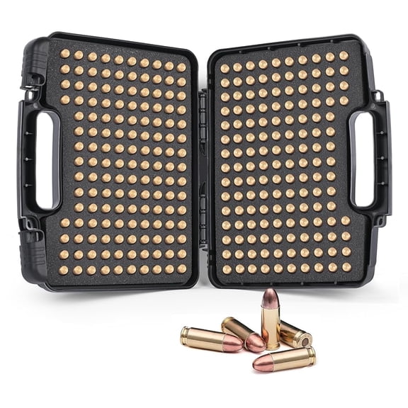 280 Rounds 45ACP Ammo Storage Case, Travel Safe/Portable Ammo Storage Box for 10mm Auto/.40 S&W/.40 Super/.45ACP