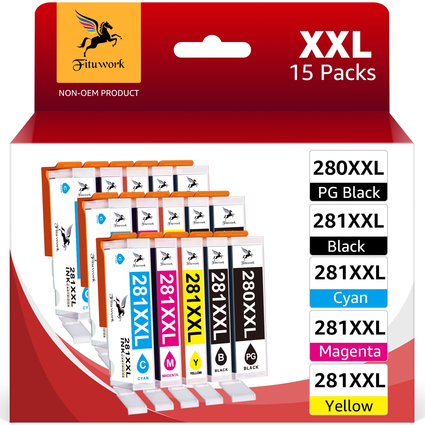 280 XXL 281 Ink Cartridges Replacement for Canon 280 281 XXL Ink TR8520 Ink Cartridges TR7520