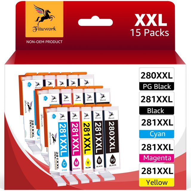 280 XXL 281 Ink Cartridges Replacement for Canon 280 281 XXL Ink TR8520