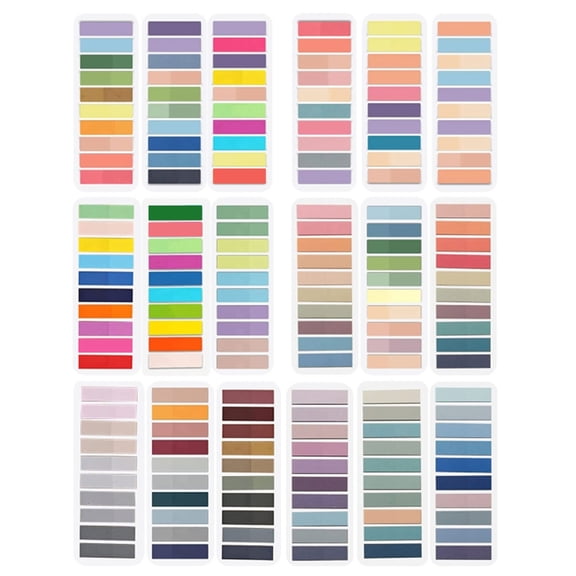 2800/3600Pcs Color Stickers PET Labels Sticky Notes Flags Page Marks Writable File Tabs