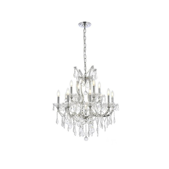 2800 Maria Theresa Collection Chandelier D:27in H:26in Lt:13 Chrome Finish (Royal Cut Crystals)