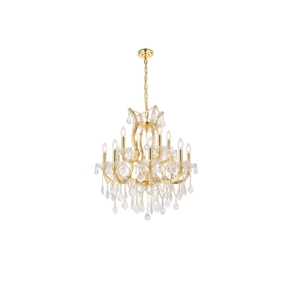 2800 Maria Theresa Collection Chandelier D:27in H:26in Lt:13 Gold Finish (Royal Cut Crystals)