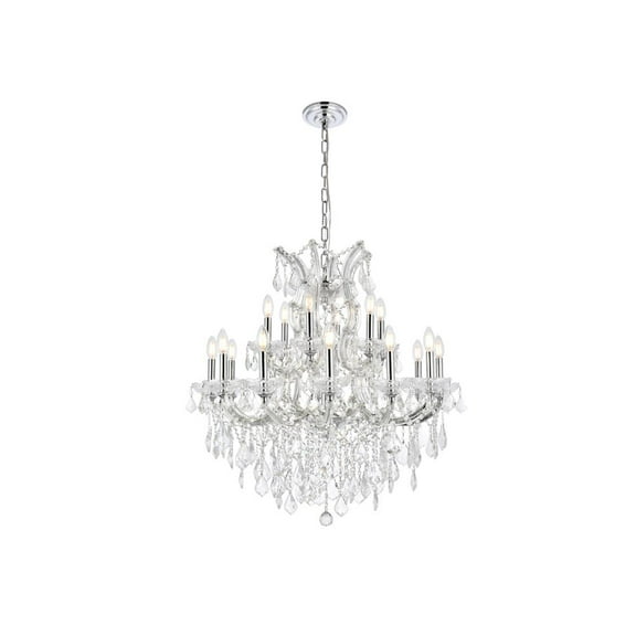 2800 Maria Theresa Collection Chandelier D:30in H:28in Lt:19 Chrome Finish (Royal Cut Crystals)