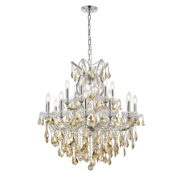 2800 Maria Theresa Collection Chandelier D:30in H:28in Lt:19 Chrome Finish (Royal Cut Crystals)
