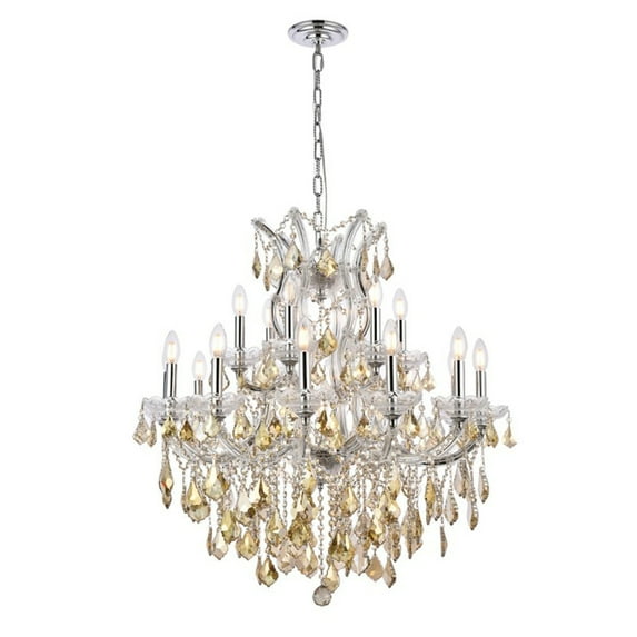 2800 Maria Theresa Collection Chandelier D:30in H:28in Lt:19 Chrome Finish (Royal Cut Crystals)