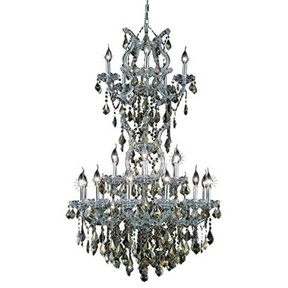 2800 Maria Theresa Collection Chandelier D:30in H:50in Lt:25 Chrome Finish (Royal Cut Crystals)