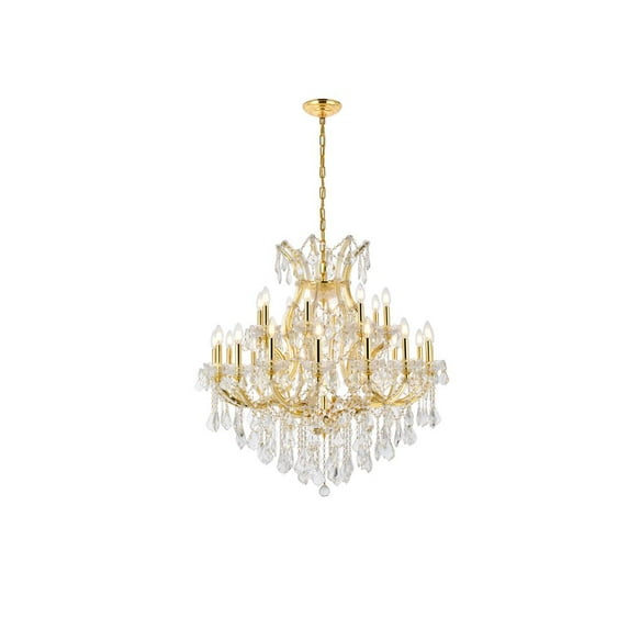 2800 Maria Theresa Collection Chandelier D:36in H:36in Lt:24 Gold Finish (Royal Cut Crystals)
