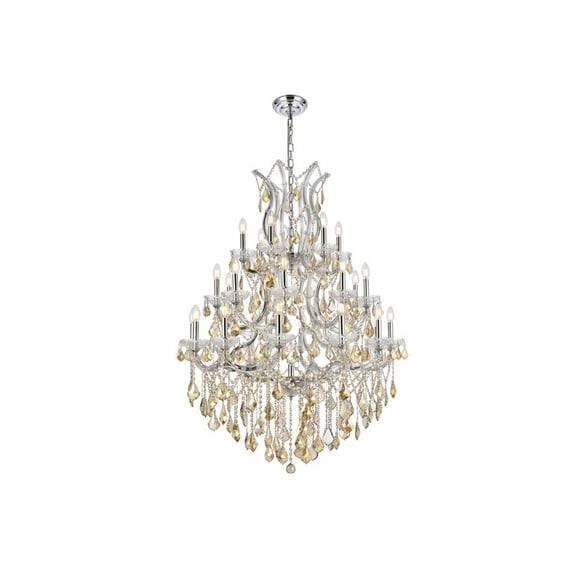 2800 Maria Theresa Collection Chandelier D:38in H:52in Lt:28 Chrome Finish (Royal Cut Crystals)