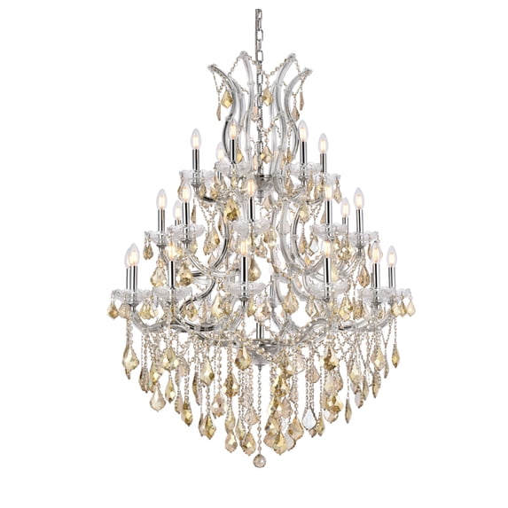 2800 Maria Theresa Collection Chandelier D:38in H:52in Lt:28 Chrome Finish (Royal Cut Crystals)