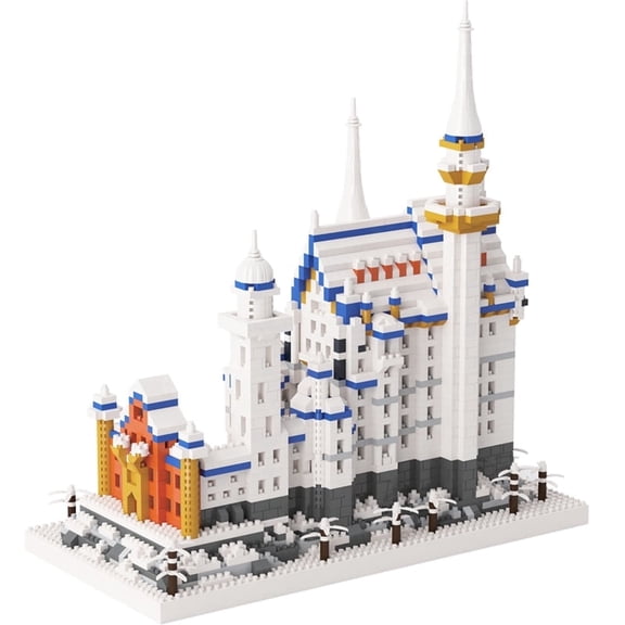 Aningde 2800 Pcs Swan Castle Architecture Micro Building Bricks Model Kit for Adults Detailed Architectural Display Model Ages 14+