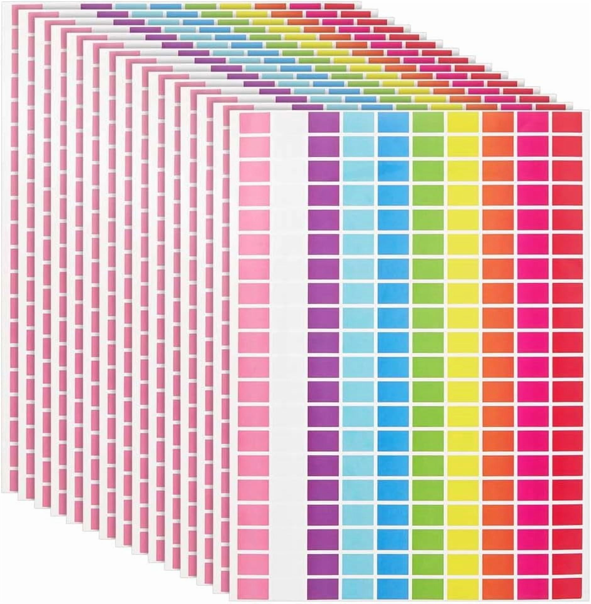 2800 Pieces Colored Labels Stickers Rectangle 10 Colors Pill Organizer ...