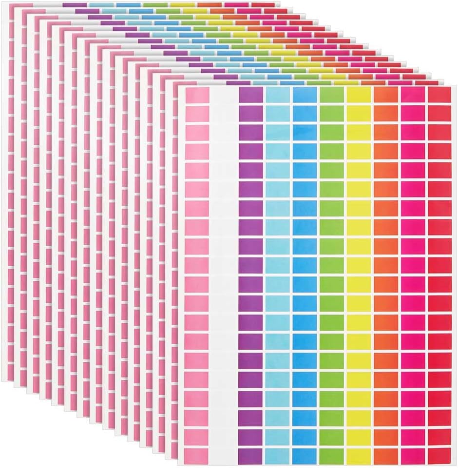2800 Pieces Colored Labels Stickers Rectangle 10 Colors Pill Organizer 2800 Pieces Colored Labels Stickers Rectangle 10 Colors Pill Organizer