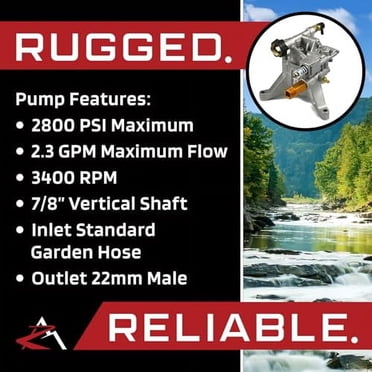 The ROP Shop 2800 PSI Pressure Washer Pump (7/8" Shaft) For Briggs & Stratton 020439-0 & Many More