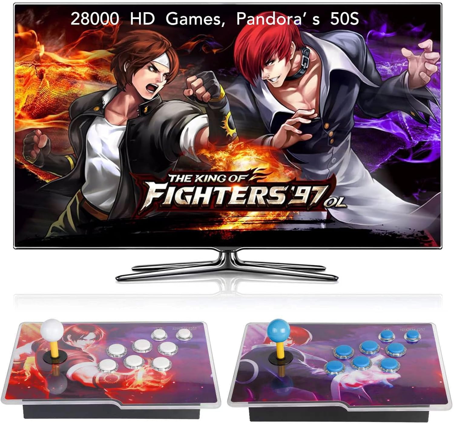 [28000 Game in 1] 50S Pandora Box Retro Games Arcade Game Console with Two  Separate Host for PC & Projector & TV 3D Games 1-4 Players Category ...