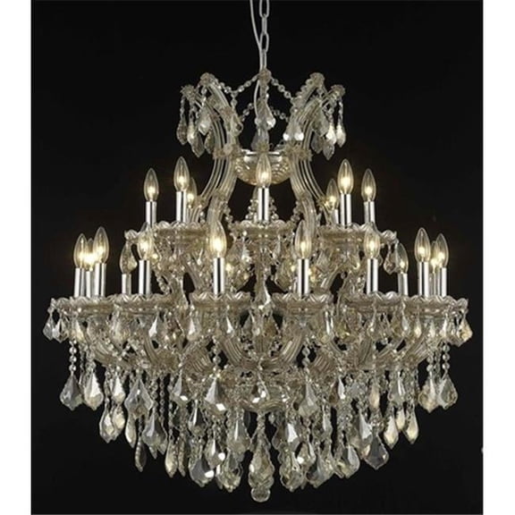 2800D36GT-GT-RC Maria Theresa Collection Hanging Fixture - Golden Teak Finish