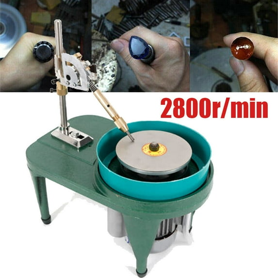 2800RPM Gemstone Grinding Jewelry Lapidary Cutting Polisher Gem Faceting Machine