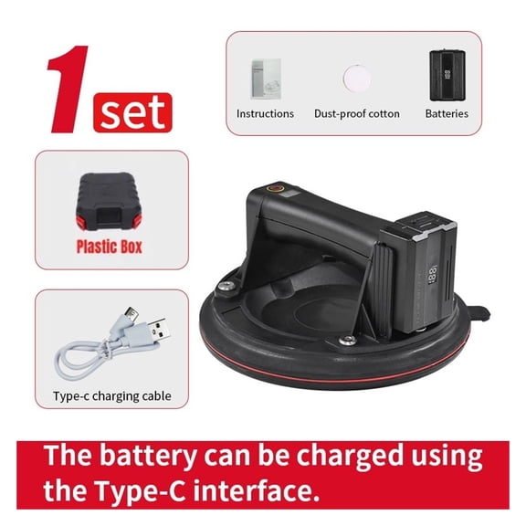 2800mAh Electric Vacuum Suction Cup for Glass Tile 8 Inch Strong 200kg Bearing Capacity Industrial Sucker with Air Pump ,Easy to Operate