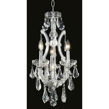 2801 Maria Theresa Collection Chandelier D:12in H:22in Lt:4 Chrome Finish (Royal Cut Crystals)