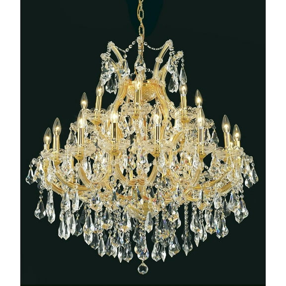 2801 Maria Theresa Collection Chandelier D:36in H:36in Lt:24 Gold Finish (Royal Cut Crystals)