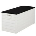 thumbnail image 1 of 280L Garden Storage Box with Wheels - Weatherproof, Lockable, Tool-Free Assembly，Black&White, 1 of 14