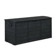 thumbnail image 1 of 280L Garden Storage Box with Wheels - Weatherproof, Lockable, Tool-Free Assembly，Black, 1 of 14
