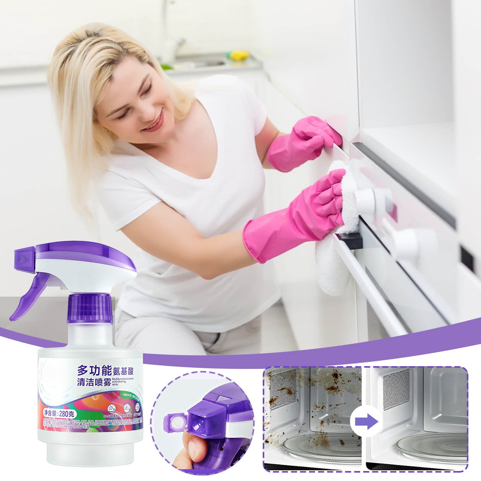 280Ml MultiFunction Amino Foam Cleaner Bathroom Cleaning Grease