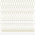 thumbnail image 1 of 280PCS Beading Hoop Earrings for Jewelry Making Beading Earring Findings Beading Earring Component Accessories 100PCS Beading Earring Hooks Silicone Earring Backs (K Gold), 1 of 5