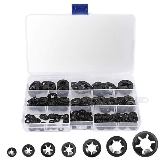 280PCS Internal Tooth Locking Washers Assortment with Serrated Design to Prevent Loosening under Vibration Loads