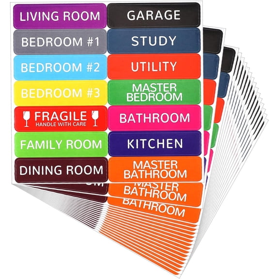280Pcs 0.983.94 Inch Moving Stickers, Ymapinc Moving Labels for Boxes | 14 Color-Coded Removable Labels for Storage Bins, Home Moving, Packing, Shipping & Household Organizing, Easy Peel Off